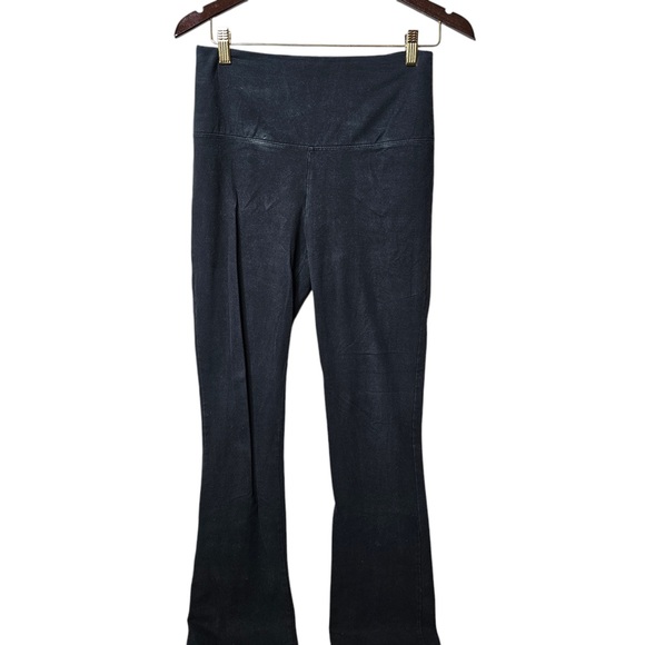 Bootcut Black Leggings Women’s Medium Athletic Stretch Fabric Pants - Picture 2 of 5